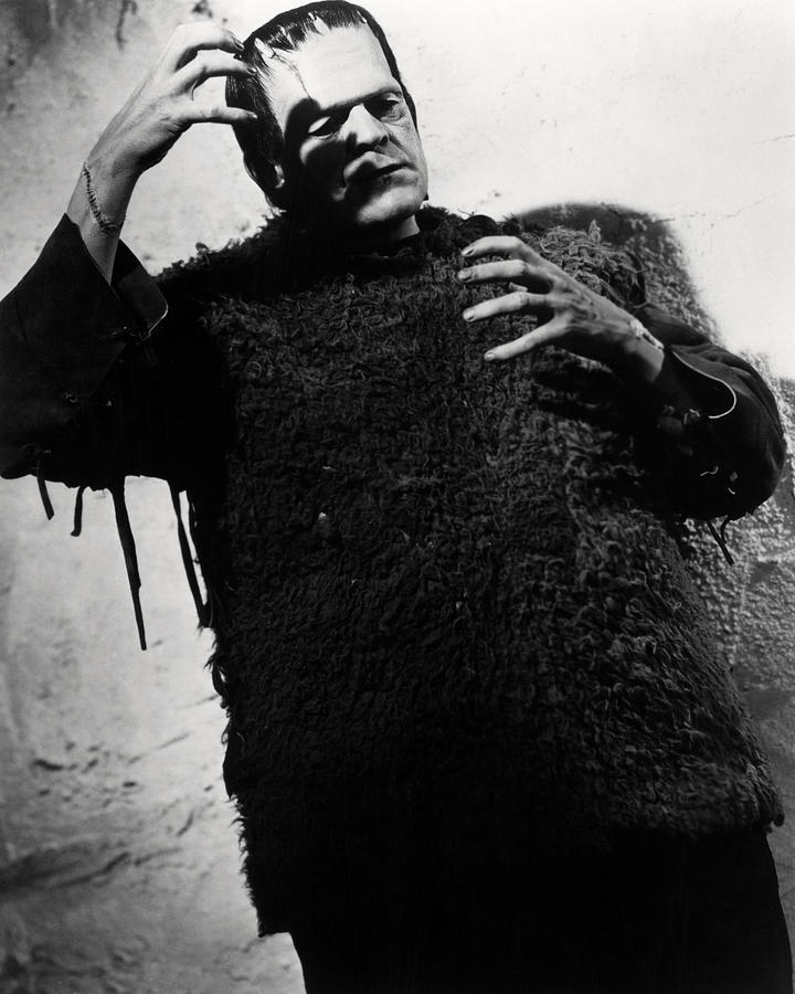 Movie Photograph - Boris Karloff in Frankenstein  #1 by Silver Screen