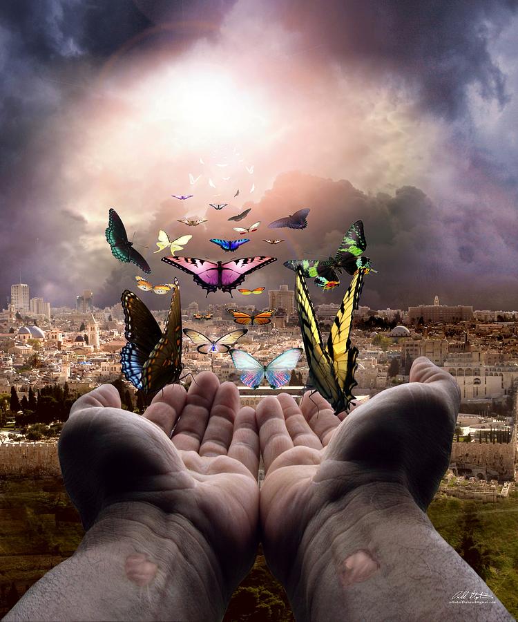 Butterfly Digital Art - Born Again Israel by Bill Stephens