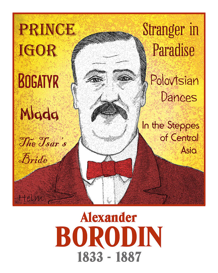 Borodin #1 Drawing by Paul Helm