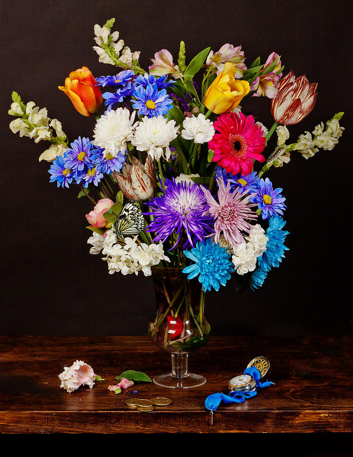 Bosschaert - Flowers in Glass Vase #1 Photograph by Levin Rodriguez