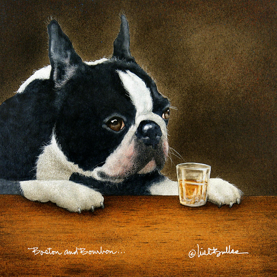 Boston and bourbon... #3 Painting by Will Bullas