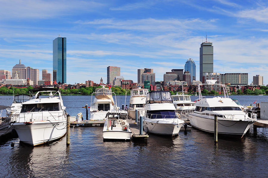 Boston cityscape #1 Photograph by Songquan Deng