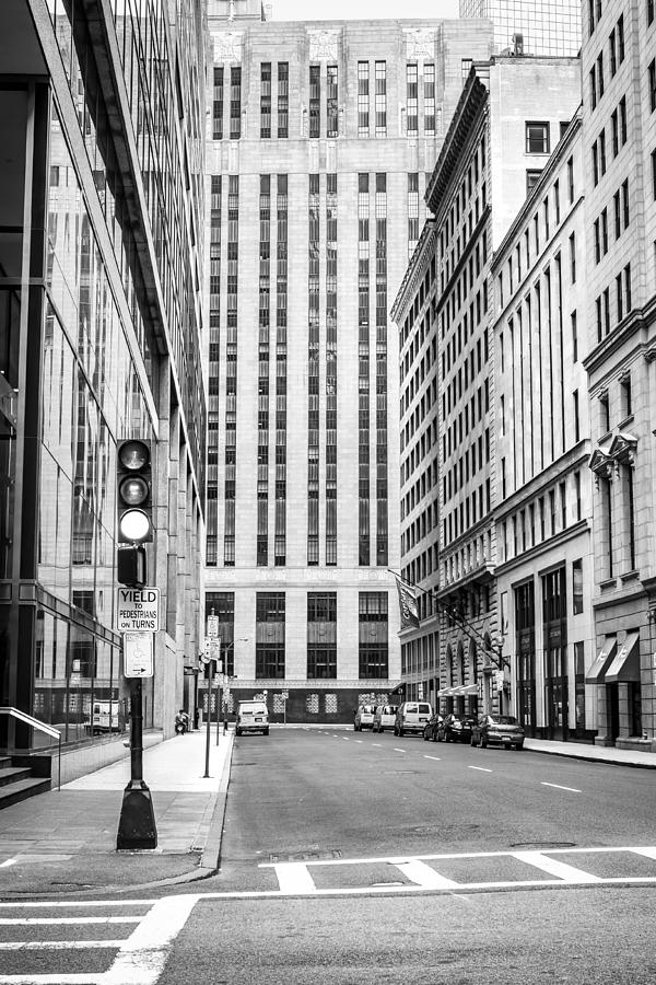 Black And White Photograph - Boston Downtown by Klm Studioline