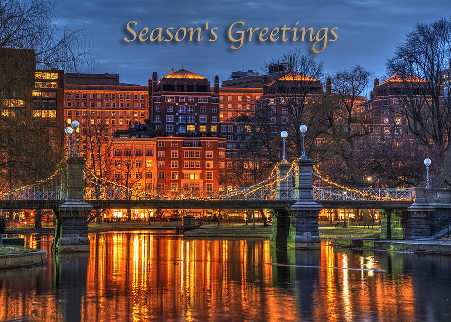 Boston Seasons Greetings Card #2 Photograph by Joann Vitali