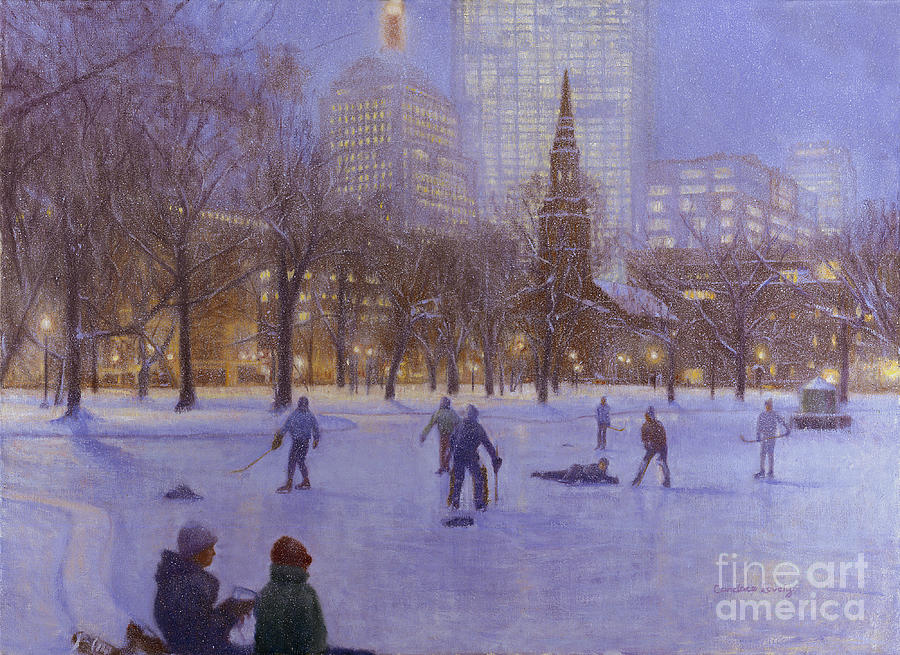 Boston Painting - Boston Twilight Players by Candace Lovely