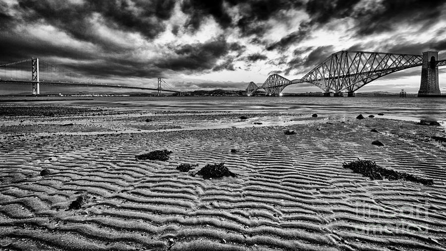 Bridge Photograph - Both Forth Bridges #1 by John Farnan