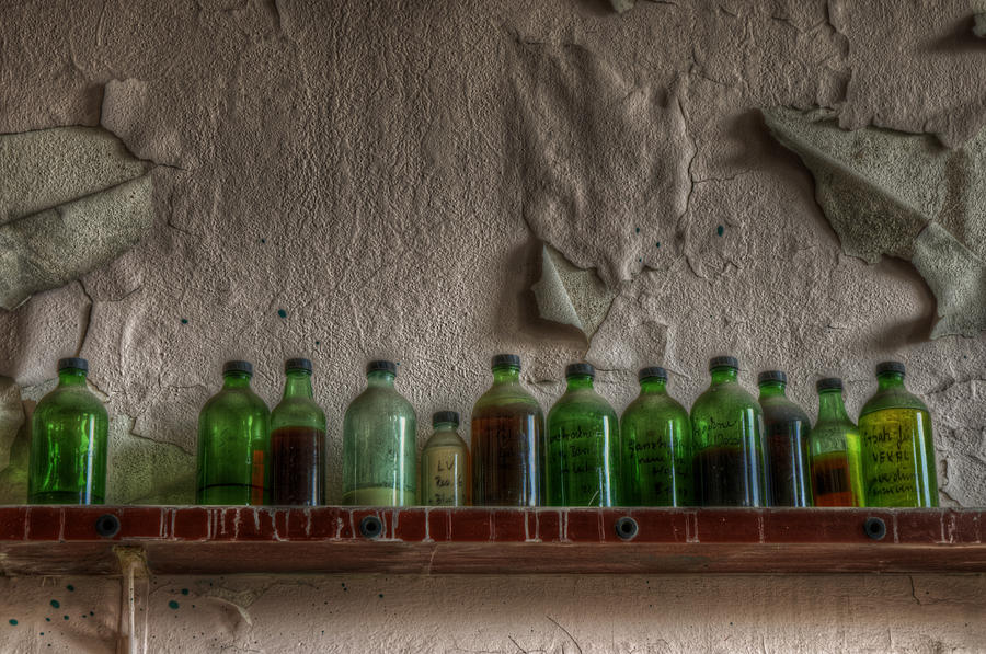 Bottles on the wall #1 Digital Art by Nathan Wright