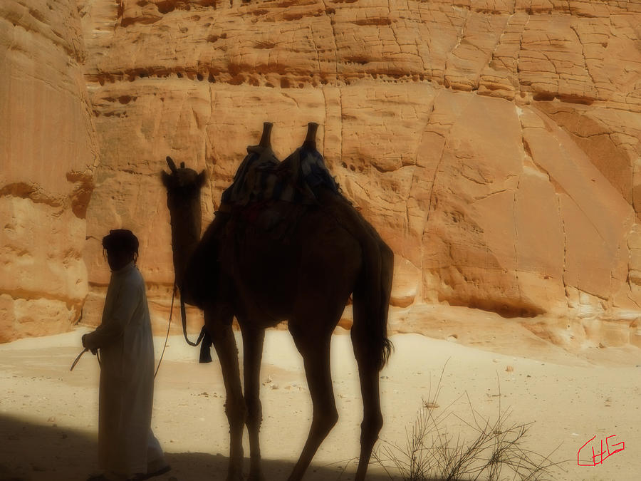 Nature Photograph - Bou Bou Camel with Beduin Owner  #1 by Colette V Hera Guggenheim