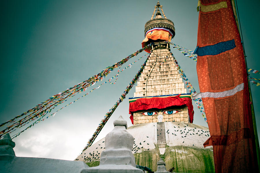 Boudhnath Stupa in Nepal #1 Photograph by Raimond Klavins