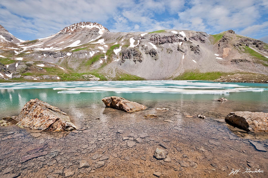 Boulders in Upper Ice Lake #2 Photograph by Jeff Goulden