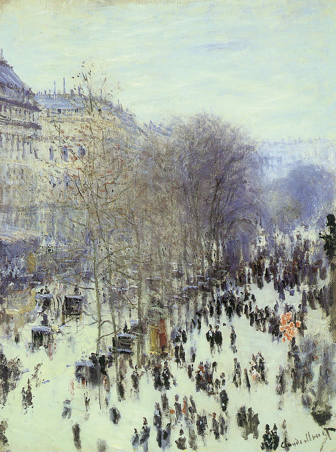 Claude Monet Painting - Boulevard des Capucines #1 by Claude Monet