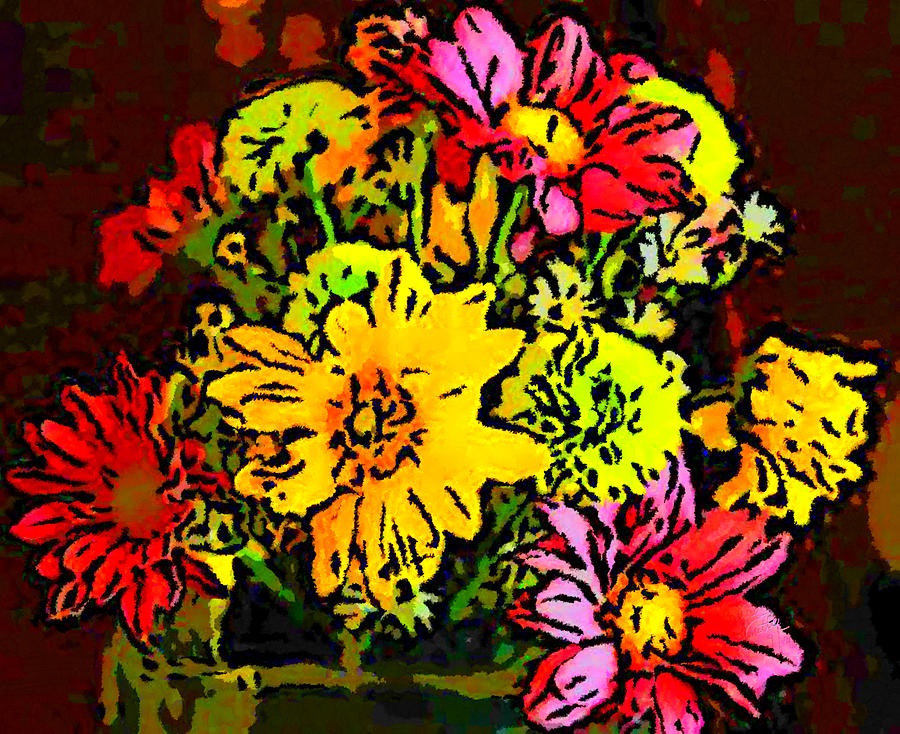 Bouquet of Flowers #1 Painting by Bruce Nutting