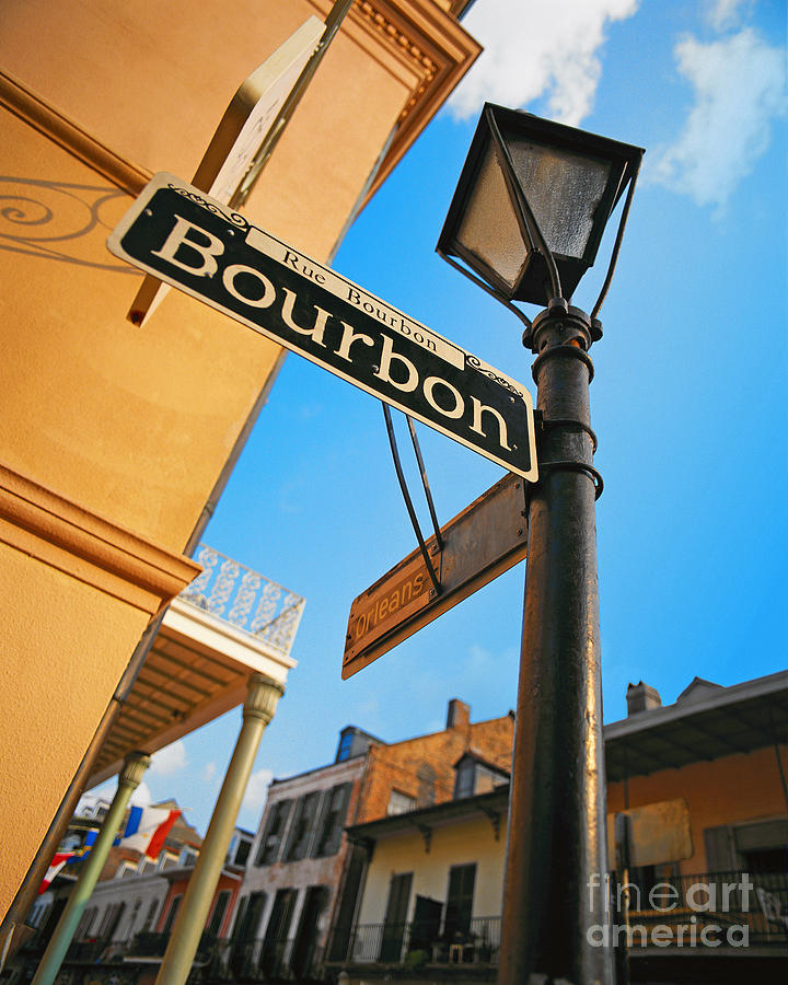 Bourbon Street in New Orleans Photograph by Larry Mulvehill