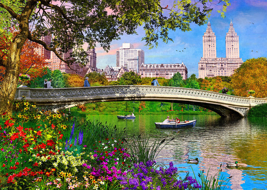 Bow Bridge #1 Painting by MGL Meiklejohn Graphics Licensing