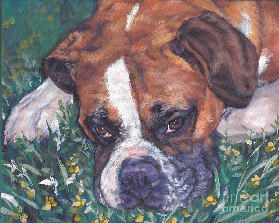 Boxer #1 Painting by Lee Ann Shepard