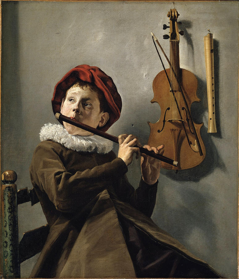 Boy playing the Flute Painting by Judith Leyster