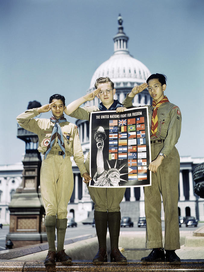 Boy Scouts, 1943 Photograph By Granger | Pixels