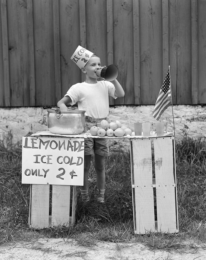 Boy Selling Lemonade, C.1930-40s Photograph by H Armstrong Roberts and ClassicStock