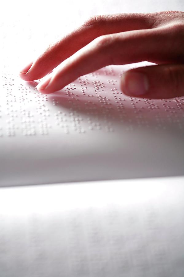 Braille Reading #1 Photograph by Mauro Fermariello/science Photo Library