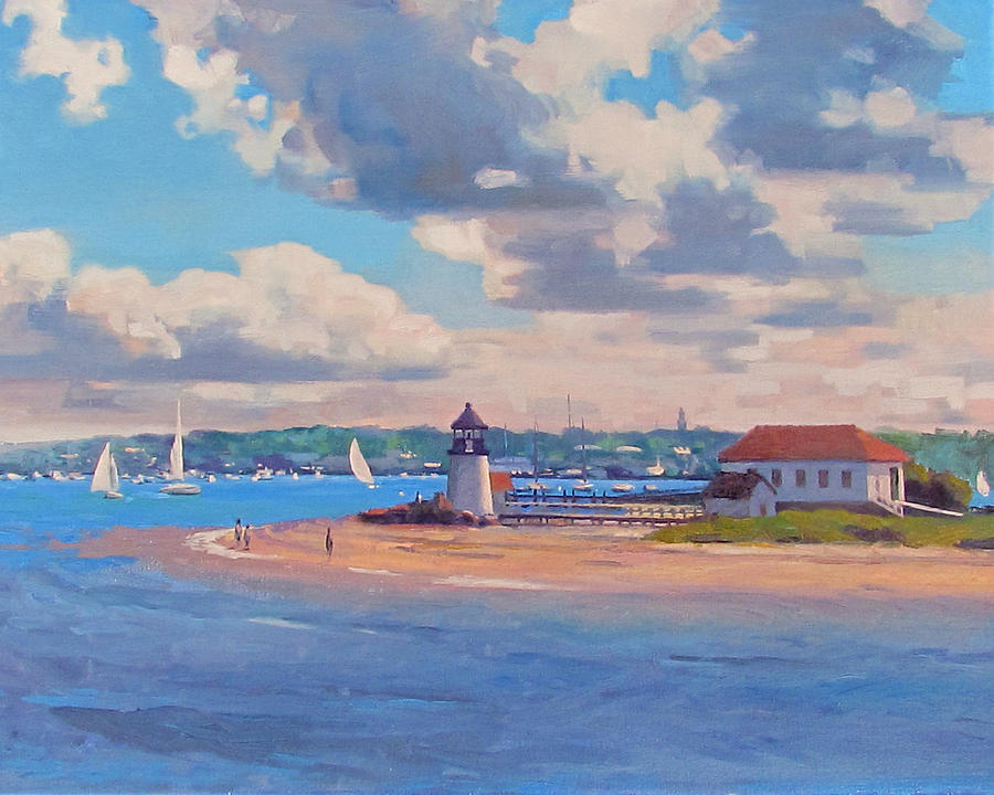 Lighthouse Painting - Brant Point by Dianne Panarelli Miller