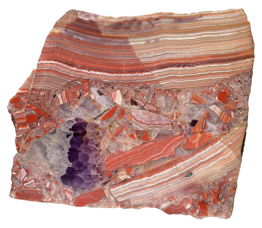 Brecciated Agate Stone #1 Photograph by Natural History Museum, London/science Photo Library