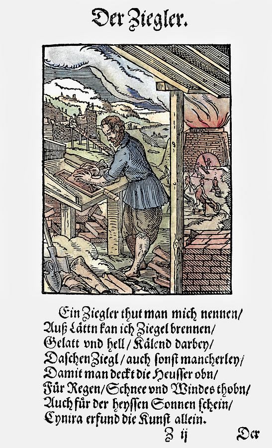 Brickmaker, 1568 #1 Painting by Granger