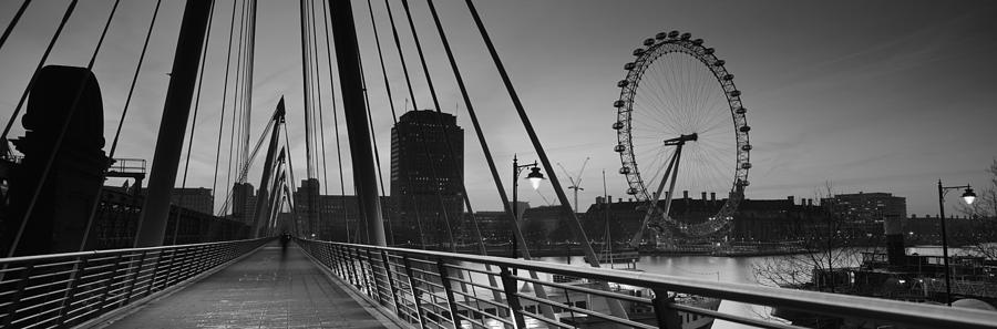 Bridge Across A River With A Ferris #1 Photograph by Panoramic Images