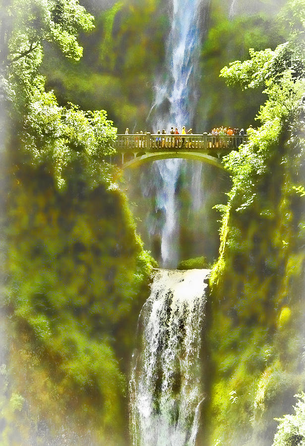 Bridge at the Falls #1 Photograph by Dale Stillman