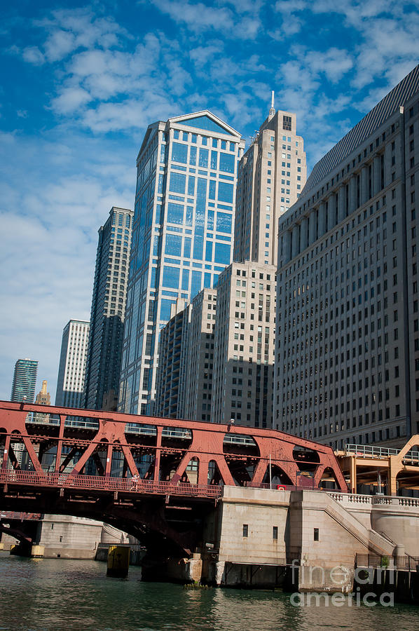 Bridge over the Chicago River Photograph by Dejan Jovanovic