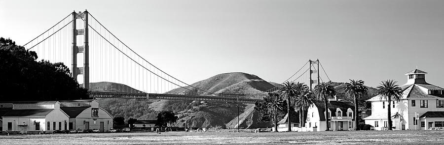 Architecture Photograph - Bridge Viewed From A Park, Golden Gate #1 by Panoramic Images