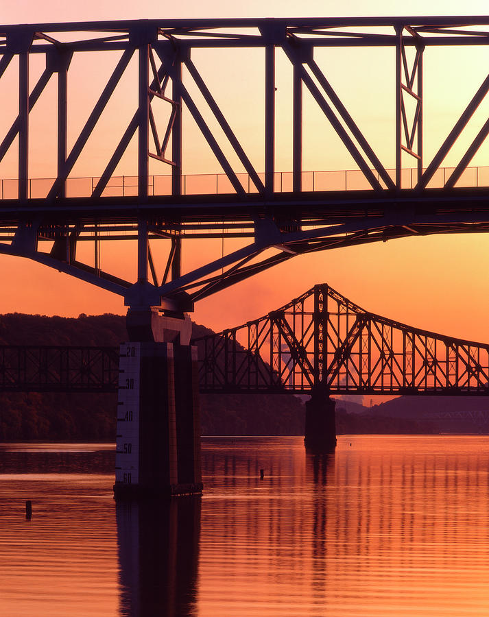 Bridges Over The Ohio River Photograph by Dave Shafer | Fine Art America