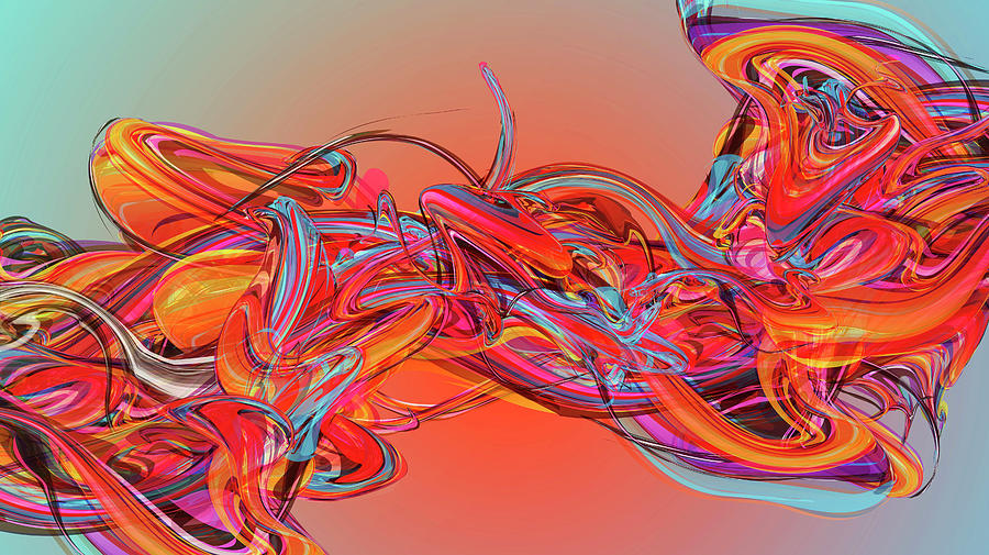 Bright Multicolored Swirling Abstract #1 Photograph by Ikon Ikon Images