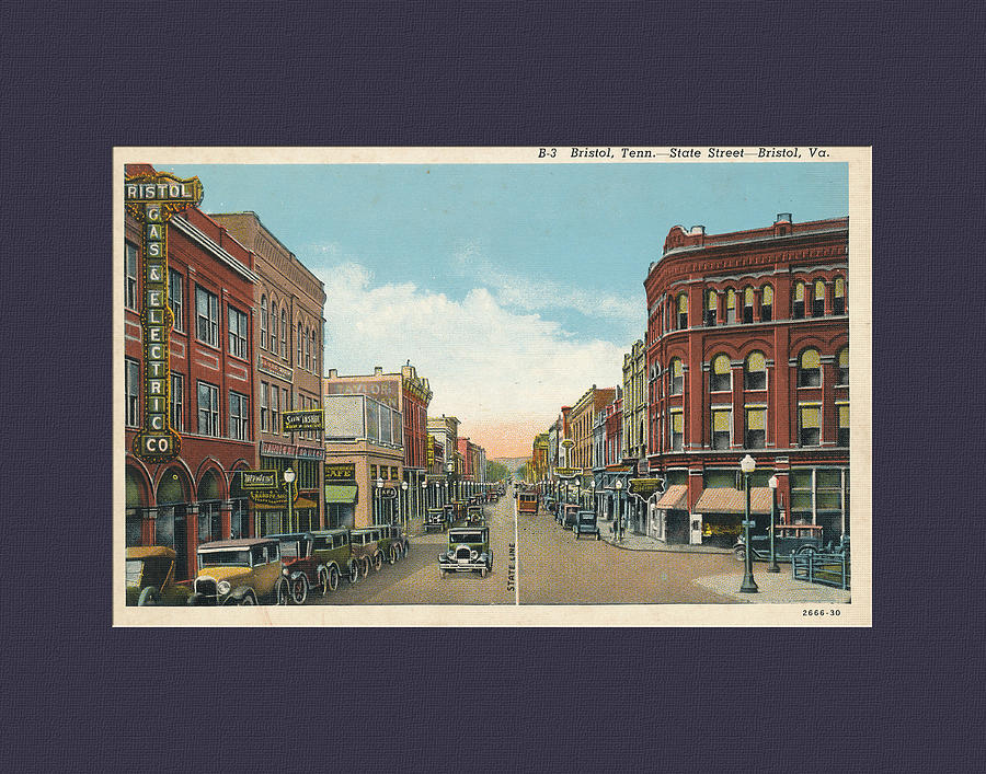 Bristol Virginia Tennessee Early Postcard #2 Digital Art by Denise Beverly
