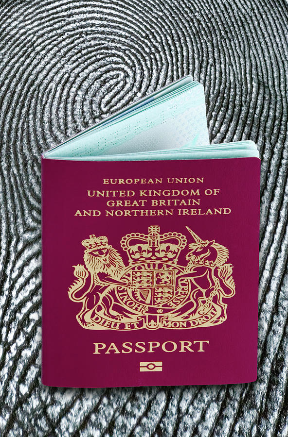 Pattern Photograph - British Passport #1 by Paul Rapson/science Photo Library