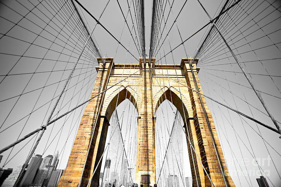 Brooklyn bridge - New York City #1 Photograph by Luciano Mortula
