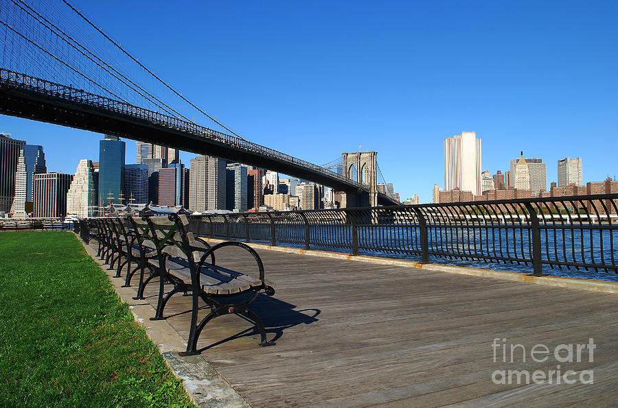 New York City Photograph - Brooklyn Bridge 5 #1 by Bob Stone