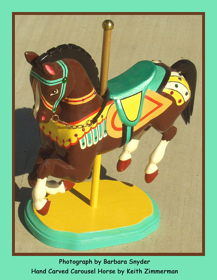 Brown Carousel Horse Digital Art