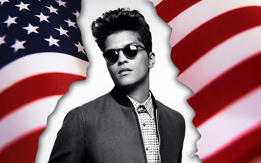Musician Mixed Media - Bruno Mars #5 by Marvin Blaine