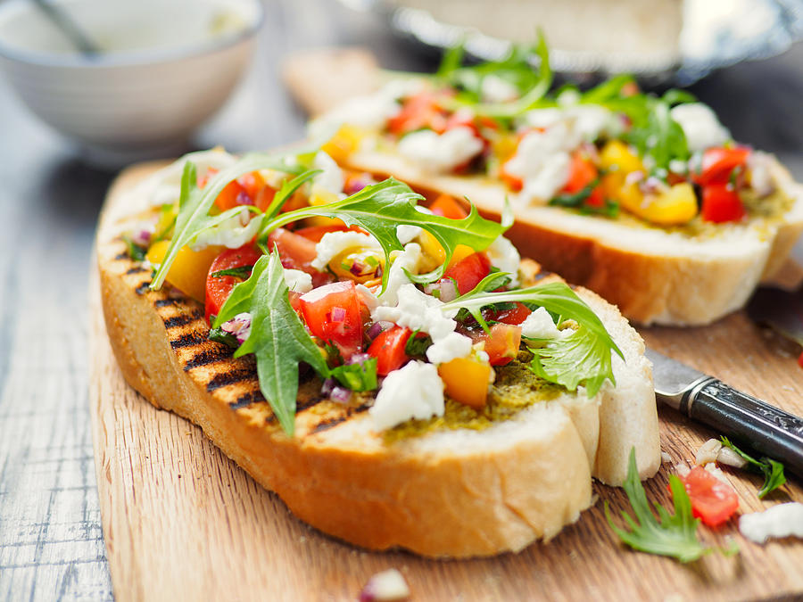 Bruschetta with tomato and rocket #1 Photograph by Haoliang