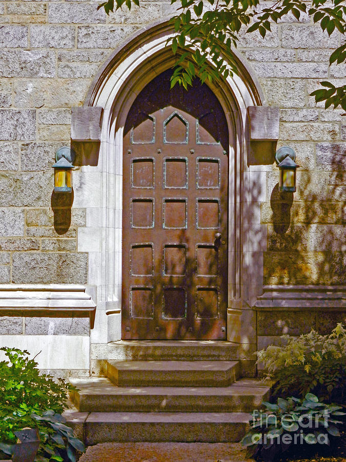 Bryn Athyn Cathedral Side Door #1 Photograph by Val Miller