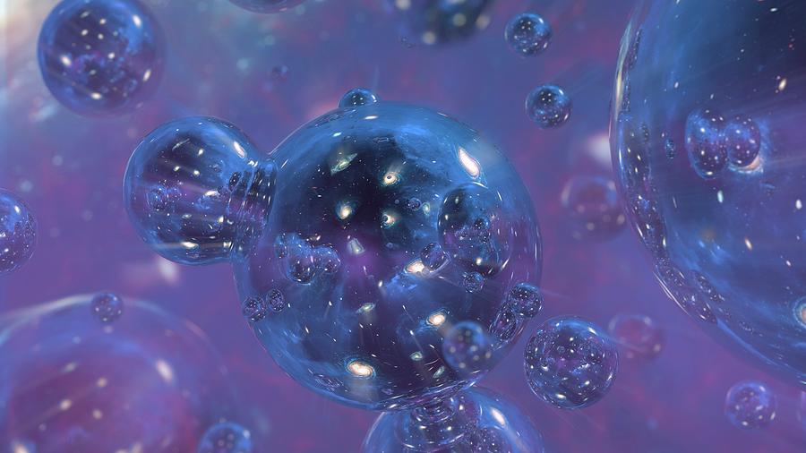 Bubble Universes Concept Art #1 Photograph by Mark Garlick/science Photo Library