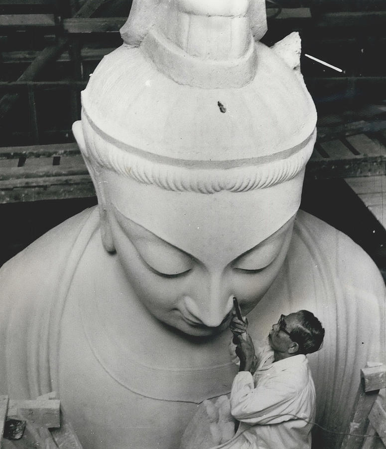 Vintage Photograph - Buddha Builder. #1 by Retro Images Archive