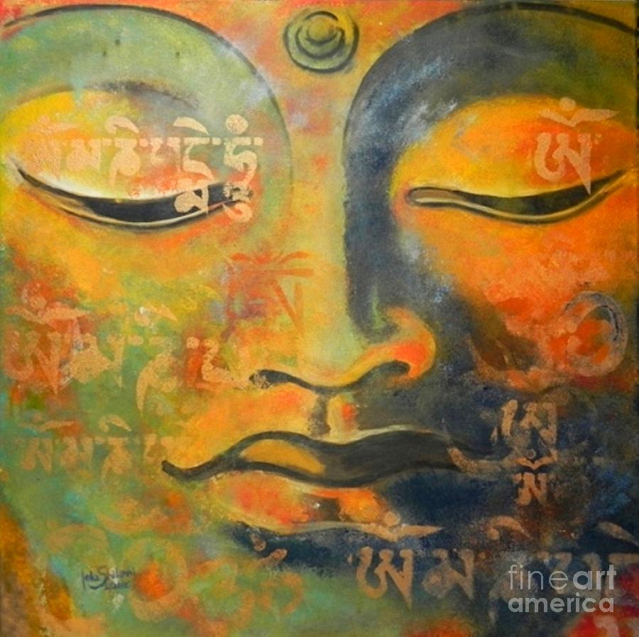 Buddha #4 Painting by Jolanta Shiloni