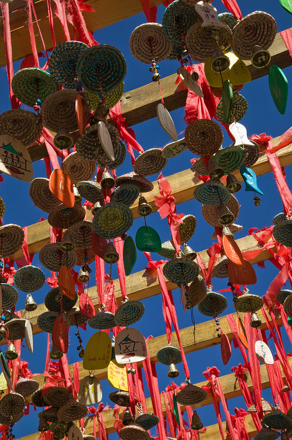 Color Image Photograph - Buddhist Prayer Wishes Ema Hanging #1 by Panoramic Images