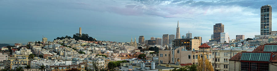 Buildings In A City, Coit Tower, San #1 Photograph by Panoramic Images