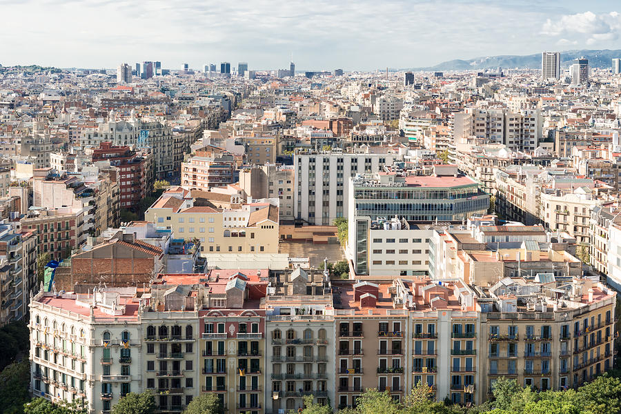 Buildings in Barcelona Spain #1 Photograph by Marek Poplawski