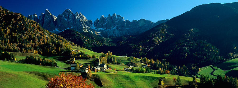 Buildings On A Landscape, Dolomites Photograph by Panoramic Images ...