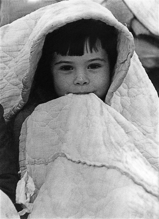 Bundled Up Child Demolition Derby Tucson Arizona January 1969 #2 Photograph by David Lee Guss