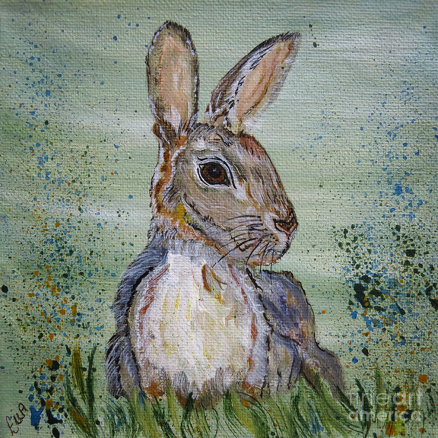 Bunny Rabbit Painting by Ella Kaye Dickey
