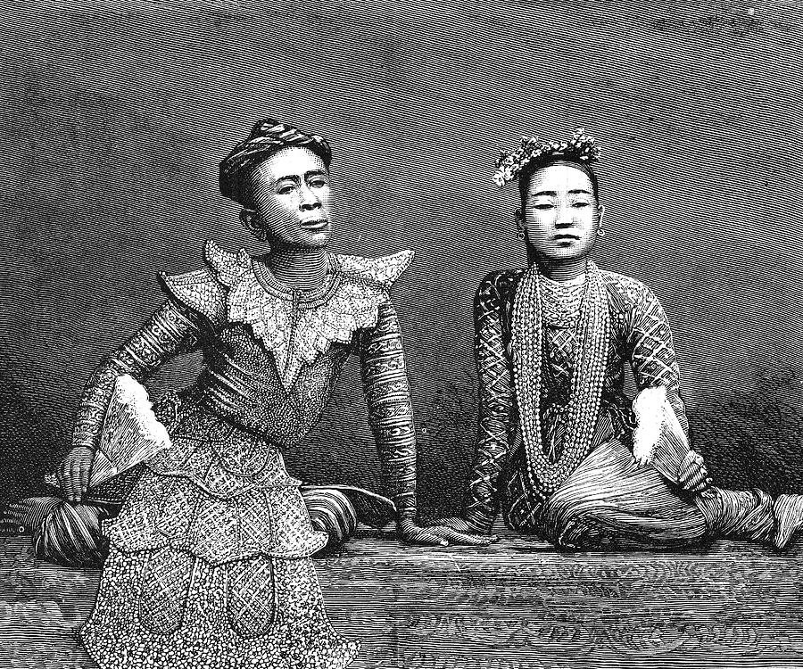 Burma Actors, 1879 #1 Painting by Granger